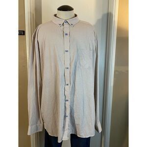 NICOBY Button Down Long Sleeve Orange/Blue  Check‎ Casual Shirt Men's Size 2XL